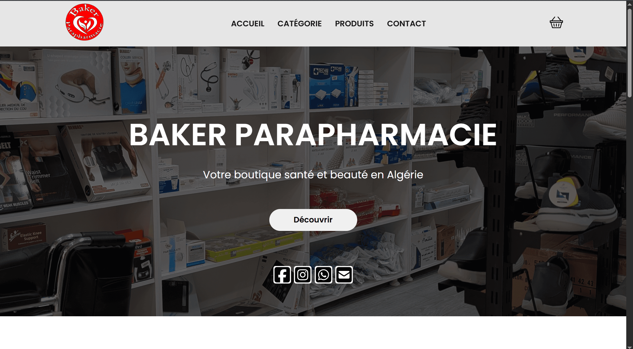 Full-Stack Website for "Baker Pharapharmacie"