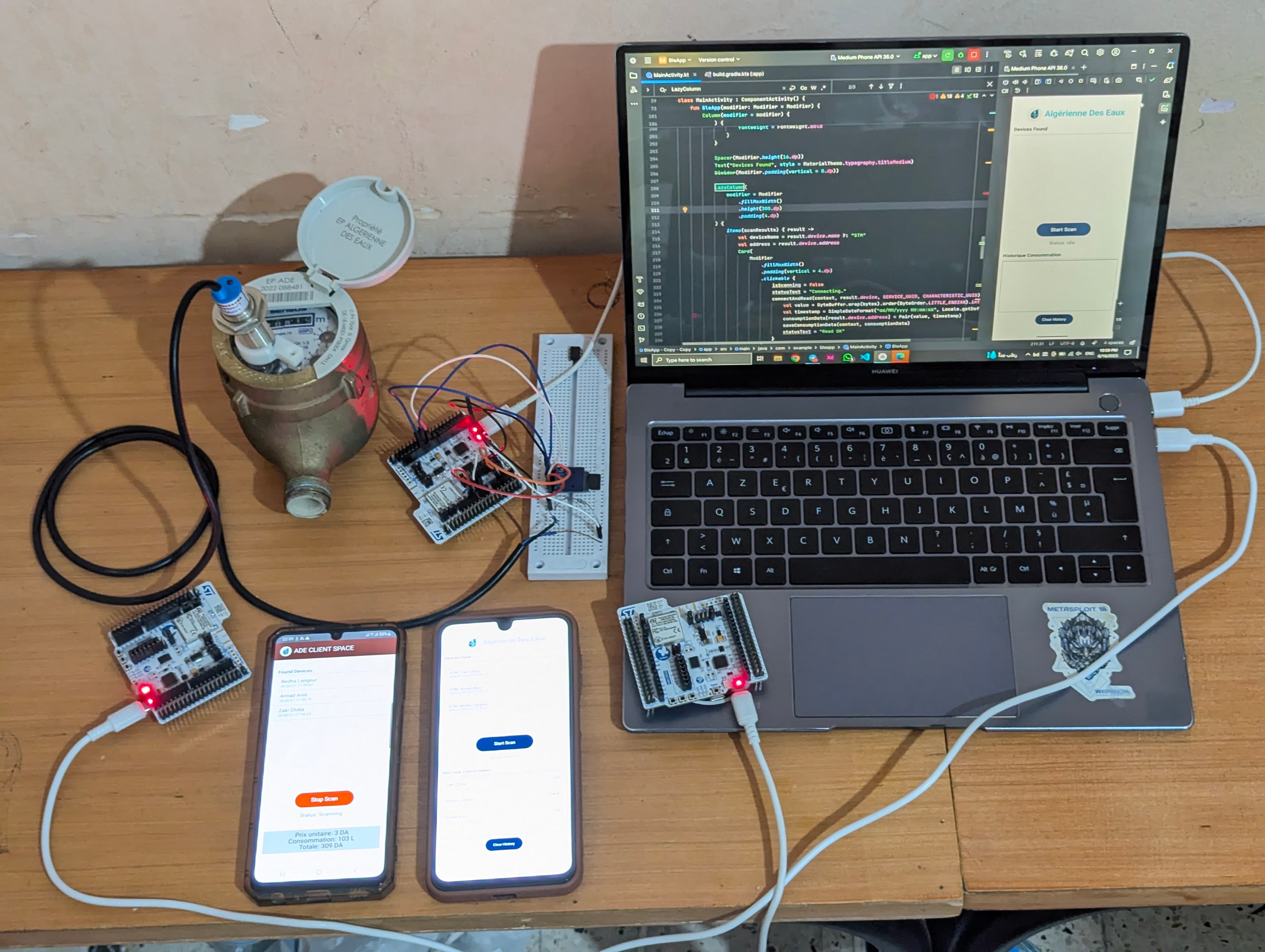 Design and Implementation of a Water Consumption Measurement System on a Meter